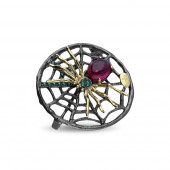 Brosa argint Spider cu pietre DiAmanti P00212-AS